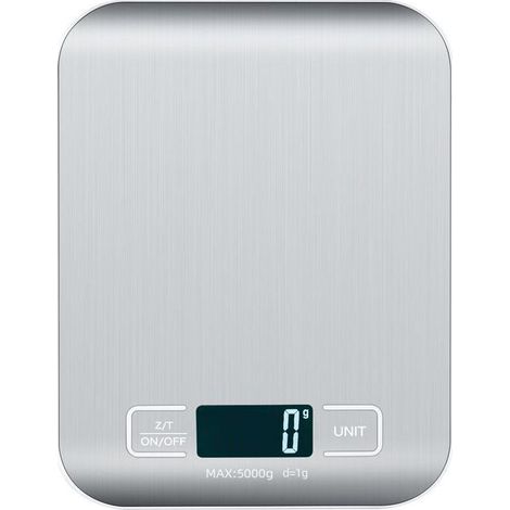 Balance de cuisine électronique de haute précision (5000 g/1 g) – équipée d'un écran LCD rétroéclairé (1/5)