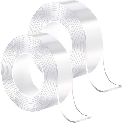 ACRYLIC MAGIC - Nastro biadesivo ultraresistente, 3 metri. Nastro biadesivo robusto, senza residui, rimovibile, riutilizzabile e lavabile. (1/4)
