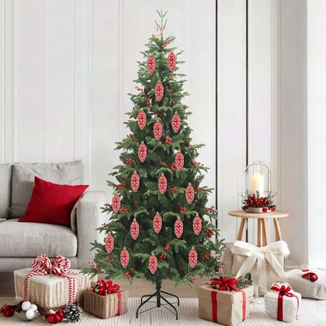 Weihnachts-Tannenzapfen Ball 40 pcs Rot Kunststoff