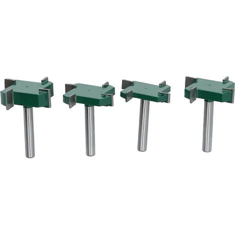 4-teiliger 4-Schneiden-Nutfräser aus legiertem Kohlenstoffstahl für Holzbearbeitung, 6 mm Schaft