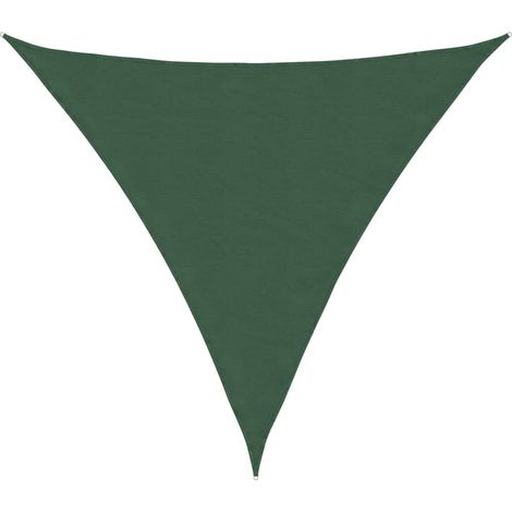 Vela Parasole Telo Ombra Parasole a Vela Oxford Triangolare 4,5x4,5x4,5 m Verde Scuro (1/4)