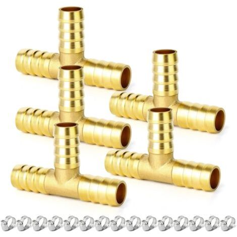2 pièces raccords embout cannelé acier inox 304, 10 mm vers filetage mâle BSP 3/4", raccord compression eau, carburant, air - 6MM (T)