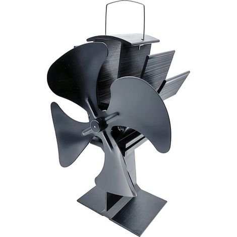 Rowi Ofenventilator stromlos 22 x 16 x 9 cm schwarz Ofenventilator