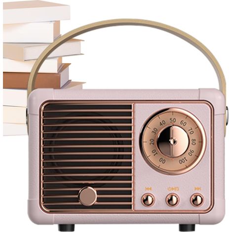 Générique Enceinte Portable - Mignonne Portable Rétro Décoration d'Intérieur Haut-Parleur Extérieur à Son Clair - pour Bureau, Chambre, Cuisine, Dorm, Extérieur, Fête, Camping et Vélo