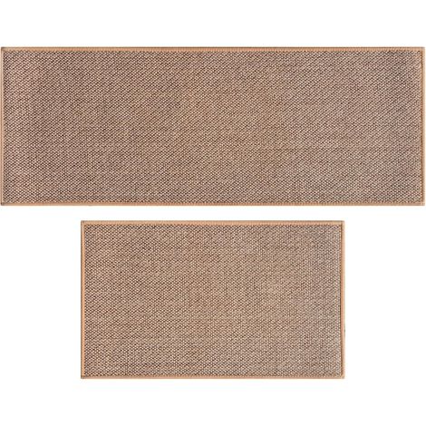 Set 2 Tapis Cuisine 120x44+75x44cm, Antidérapants/Lavables/Absorbants, Cuisine/SDB/Entrée, Durables (1/5)