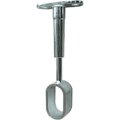 REGGITUBO CENTRALE PER TUBO OVALE mm 15 x 30 - aperto cromato - pz. 1 KONCRETO