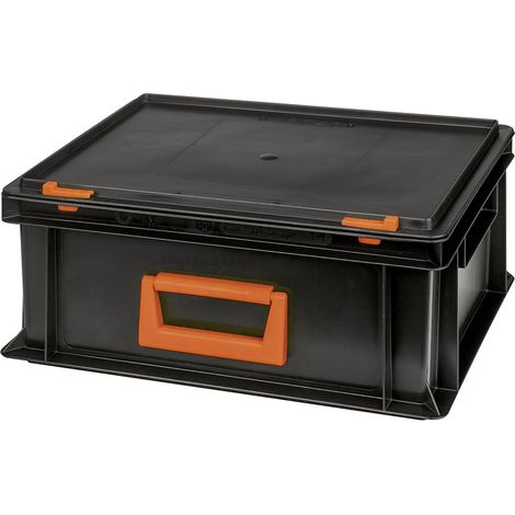 Alutec 139214110188 Kunststoffbox Magnus PC 14 (B x H x T) 400 x 183 x 300 mm Schwarz, Orange 1 St