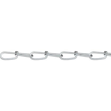 dörner + helmer 156151 Chaîne nouée argent acier étamé par galvanisation 30 m (1/2)