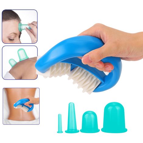 Anti-Cellulite-Massageroller mit Saugnäpfen, 4er-Set Massage-Saugnäpfe (Dunkelgrün) (1/5)
