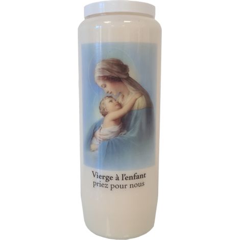 Bougie vierge à l'enfant neuvaine