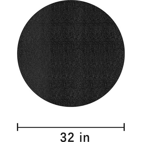 Fire Mat Fire Mat Outdoor Furnace Brazier Insulation Mat Black Round Fire Retardant 32 Inch (1/5)