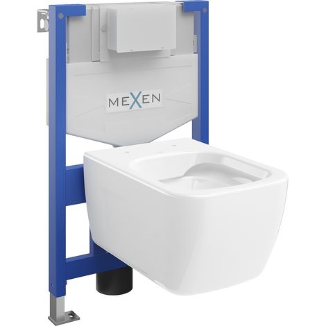 Mexen Margo conjunto empotrado WC bastidor Fenix XS-F con inodoro, blanco brillo - 6803342XX00 (1/3)