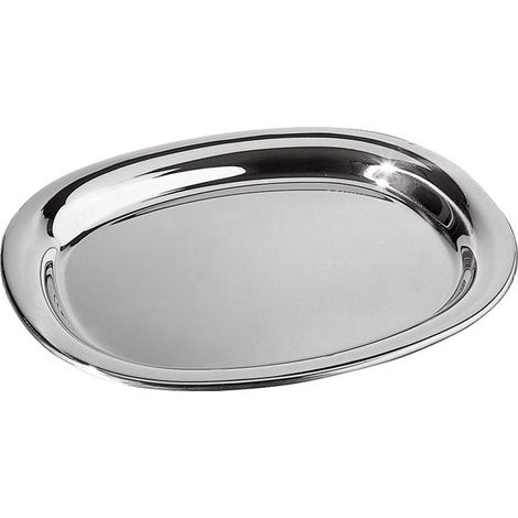 Alessi Piatto da Portata in Acciaio Lucido 30 x 24 Cm – Vassoio Elegante per Servizio Tavola (1/2)