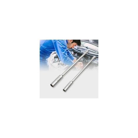 2 Pièces de Cle a Bougie, Douille Bougie 14mm / cle a Bougie 16mm, Outil de Démontage de Bougies, Douille à Bougie Pivotante à Paroi Mince 12 Pans 3/8 Pouces CR-V (Modèle très Long) (1/4)