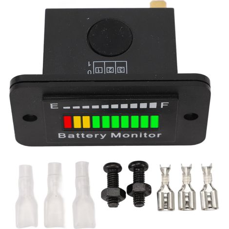 Ortviai Jauge de Batterie LED 12V-72V pour Voiturette de Golf, Chariot Élévateur et Tondeuse à Gazon – Indicateur de Niveau de Charge (1/5)