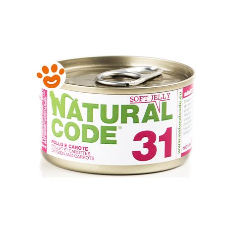 Natural Code 31 Cat Adult al Pollo e Carote in Jelly - Natural Code 31 Cat Adult al Pollo e Carote in Jelly - Lattina Da 85 Gr