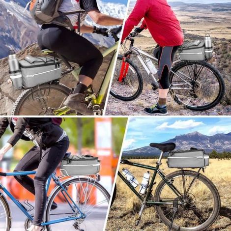 Vélo Sacoche Porte-Bagages,Sacoche de Vélo Arrière pour Porte-Bagages Étanche 10L,Sacoche de Coffre de Siège Arrière de Bicyclette (1/4)