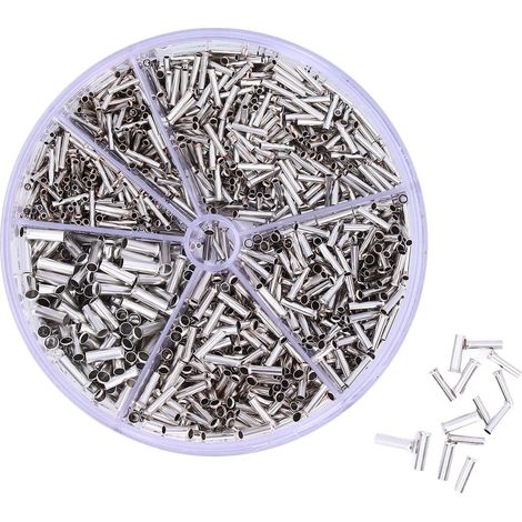 1900-teiliges Set mit Aderendhülsen, nicht isoliert, 0,5–2,5 mm, Crimpverbinder, 14–22 AWG, für Heimwerker (1/5)