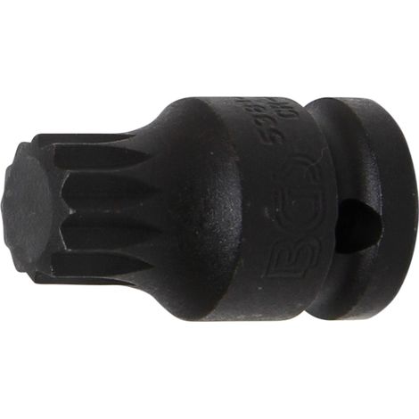 Punta de vaso de impacto longitud 43 mm entrada 12,5 mm (1/2") dentado múltiple interior (para XZN) M18 (1/3)