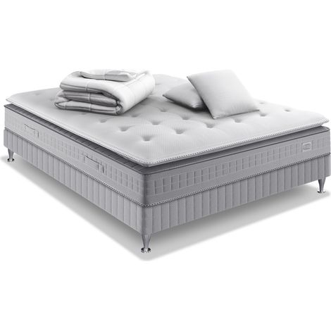 Ens EXTENSION 160x200 matelas H29 ressort ensachés, ferme, sommier,COUETTE,2 OREILLERS (1/5)
