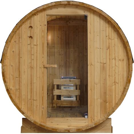 Outdoor Fasssauna TROMSÖ M für 2 Personen (1/4)