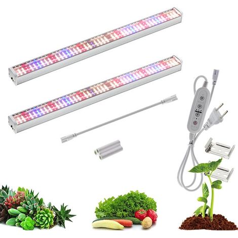 Lampe de Croissance LED Full Spectrum 2 PCS – Éclairage Plante Sunshine pour Légumes, Fleurs et Plantes d’Intérieur (1/5)