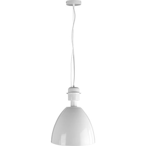 Interiors by Premier White Metal Pendant Light, Long Lasting White Pendant Ceiling Light, Easy Installation Ceiling Pendant