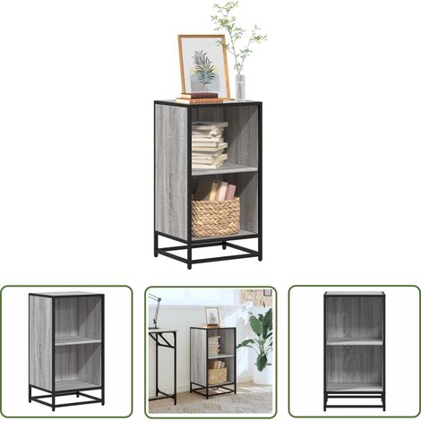 vidaXL Bücherregal Grau Sonoma 40x35x76 cm Holzwerkstoff (1/5)