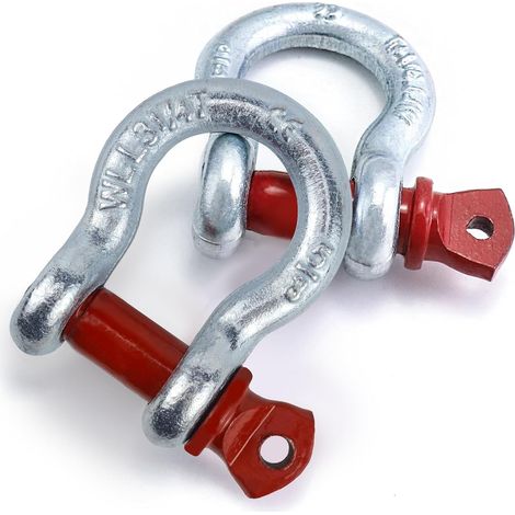 Manille en Acier Galvanisé 2 Pcs Manille de Remorquage avec Boulons à œil Boucle de Manille Réglable (WLL : 3,25t) (1/5)