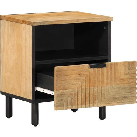 Maison Exclusive - Comodino Marrone 40x33x46 cm in Legno Massello di Mango (1/5)