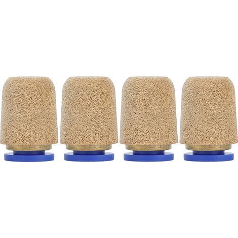 Raccord de silencieux pneumatique, 4 pièces, filtre en cuivre, silencieux d'échappement d'air pour cylindre (1/5)