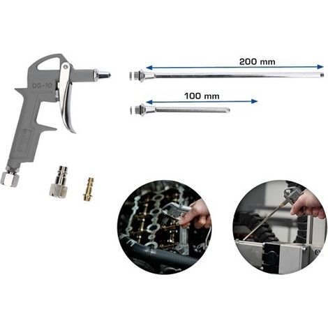 Brilliant Tools Druckluft-Ausblaspistole inklusive 3 Wechseldüsen (1/2)