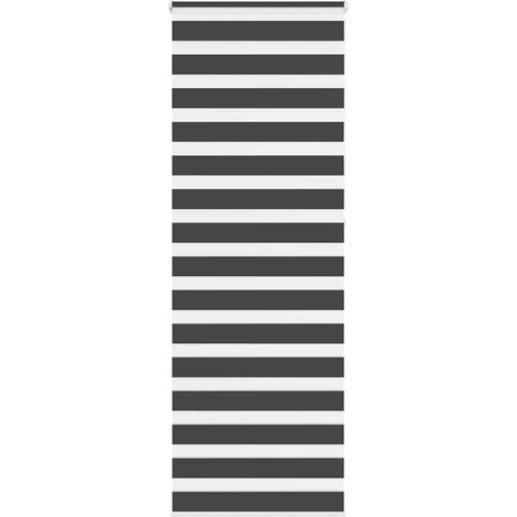 Doppelrollo Schwarz 80x230 cm Stoffbreite 75,9 cm Polyester
