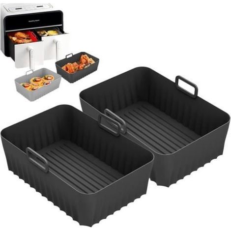 Zubehör für Heißluftfritteusen – Ninja – Silikonform – 2er-Pack – Kompatibel mit AF400EU und AF300EU – 9,5 l