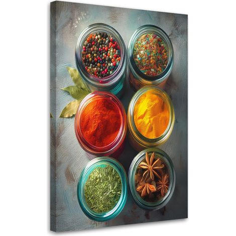 Tableau déco Épices et herbes aromatiques 40x60 (1/5)