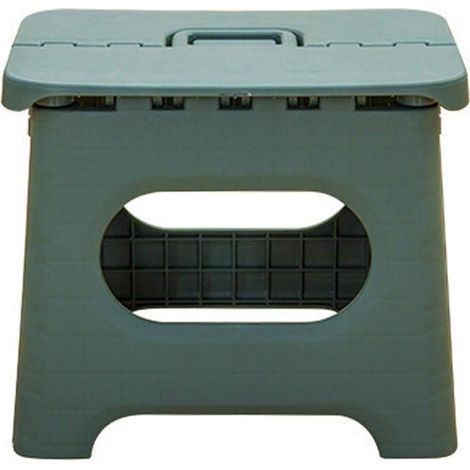 Klappbarer Tritthocker für Kinder, faltbares und tragbares Design aus strapazierfähigem PP für Reisen, Kleinkinder, Kinder und Erwachsene (grün, Größe: S) (1/5)