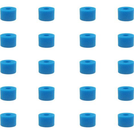 20 cartouches filtrantes en mousse lavables et réutilisables S1 pour spa Intex Pure-AquaForge (1/5)