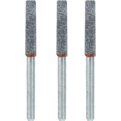 3Pcs 4mm 5/32in Meulage Pierre Tronçonneuse, Affûteur De Tronçonneuse Burr Stone Outil D'Affûtage pour Rotatif, Affûteuse - (1/5)