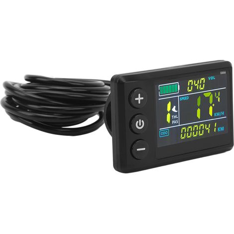 Écran LED S866 pour Vélo Électrique avec Rétroéclairage Réglable, Étanche ABS et Connecteur SM - Accessoire de Conversion (1/5)