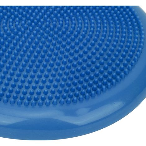 Coussin d'équilibre épais pour yoga et fitness, diamètre 34cm bleu, massage et stabilité (1/5)