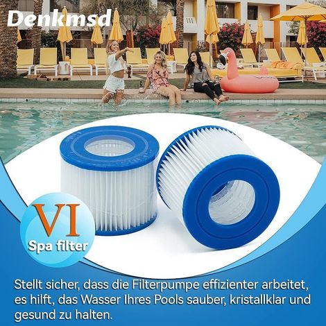 VI Filterpatrone für Bestway Spa, Ersatzfilterpatronen für Miami Vegas Monaco BW58323, für Bestway 58239 (16 Stück) (1/5)