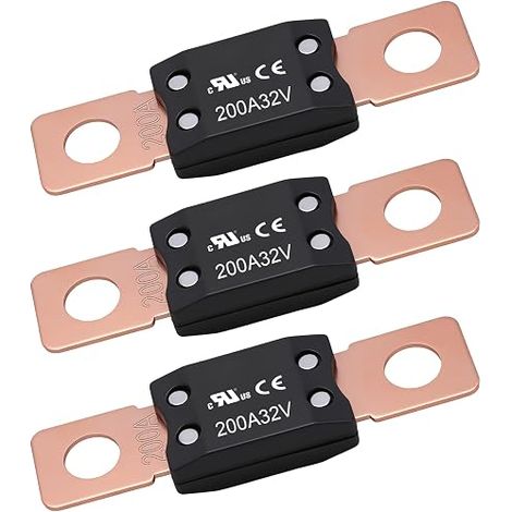 Fusible 200 A MEGA/AMG montage à boulon 200 A pour voitures remorques camions bus caravanes bateaux (1/5)