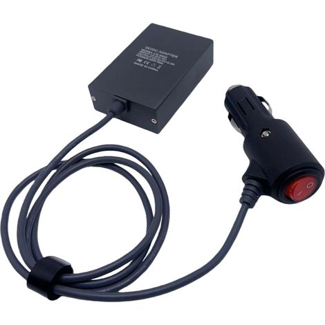Car charger with switch and DC boost 30V 2A adapter box, 1M long, supports adding up to 50M DC cable. (1/4)