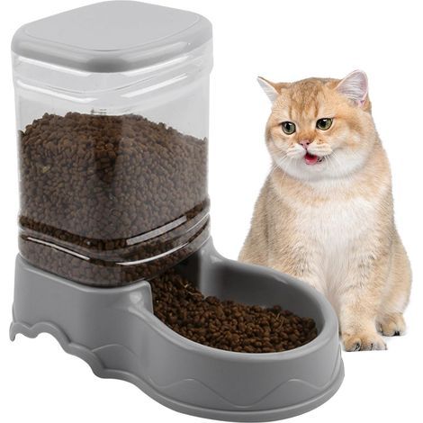 Automatischer Katzenfutterspender (3,5 l) mit abnehmbarem Napf – Futterstation für kleine, mittlere und große Haustiere – leicht zu reinigen (1/5)