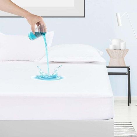 Hochwertiger, wasserdichter Matratzenschoner für Kingsize-Betten, atmungsaktiv, weich, geräuscharm, waschbar, 140 x 200 x 30 cm (1/5)