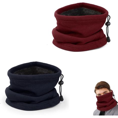 Écharpe tour de cou - Lot de 2 - Cache-cou - Écharpe - Cache-cou homme et femme - Petite écharpe - Cache-cou - Écharpe d'hiver - Écharpe chaude d'hiver - Taille unique - Protection faciale - Écharpe p (1/3)