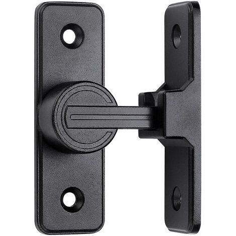 Serrature e chiavistelli per porte scorrevoli da fienile, chiavistelli ad angolo retto di 90 gradi, chiavistelli di sicurezza con meccanismo di bloccaggio a scatto adatti per giardino, bagno e uso est (1/4)