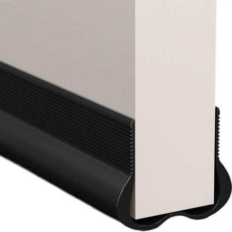 Joint de porte insonorisant - Joint flexible pour bas de porte - Joint d'étanchéité insonorisant, coupe-vent et anti-poussière - Tape anti-courants d'air - Zwart (1/5)