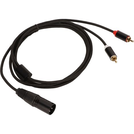 Câble XLR Mâle vers 2 RCA pour Enceintes Actives et Microphones - Transmission HiFi Sans Perte - 1m / 3.3ft (1/5)