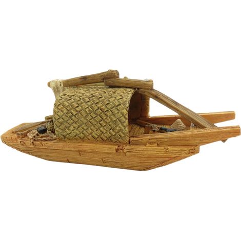 Bateau Pagode model 2 S, 14 x 5 x 6 cm, décoration aquarium - animallparadise (1/5)